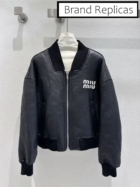 Miumiu ribbed shearling coat